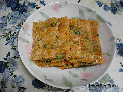 남편이랑 둘이 먹어 더 맛있는 김치전^^