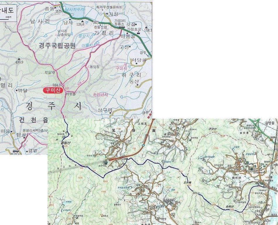 구미산에서 옥녀봉(동대교)까지 (未完)/ 안국사에서 운주산으로(完)