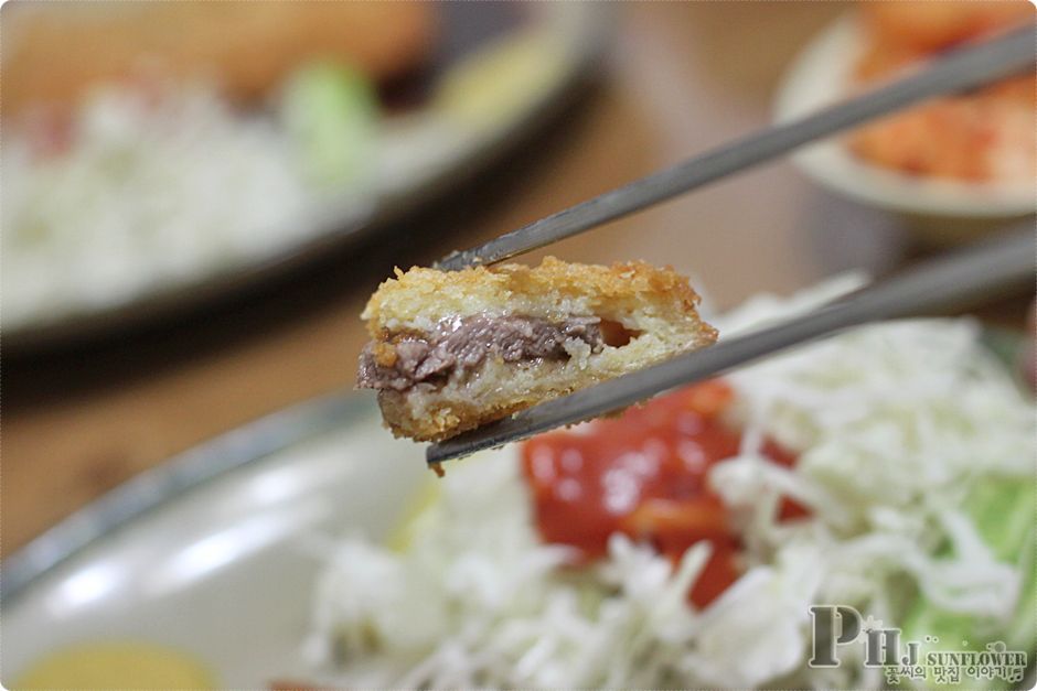 강남맛집-이렇게 두꺼운 돈가스는 처음이야.맛까지 좋은-한성돈가스