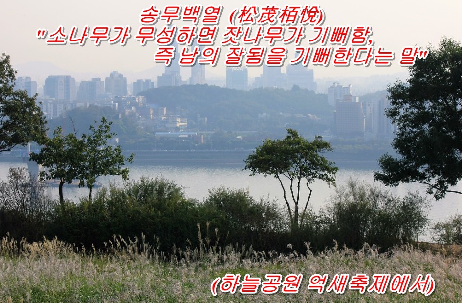 송무백열 (松茂柏悅) 