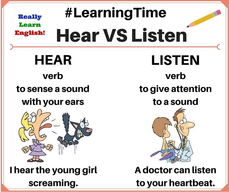 Difference Between Listen And Hear