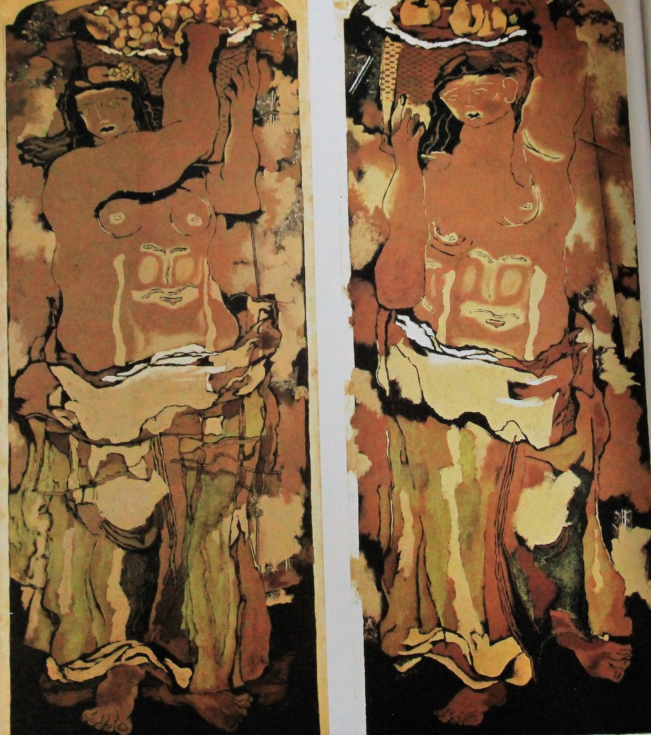 브라크의    "供養物을 나르는 女人"      (파리 근대미술관: 1922년) 